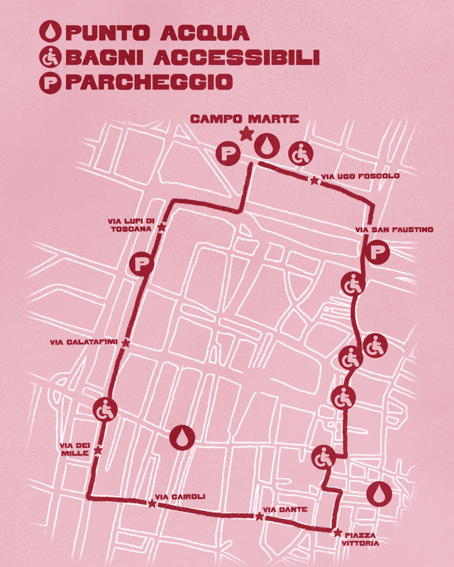 Mappa del corteo